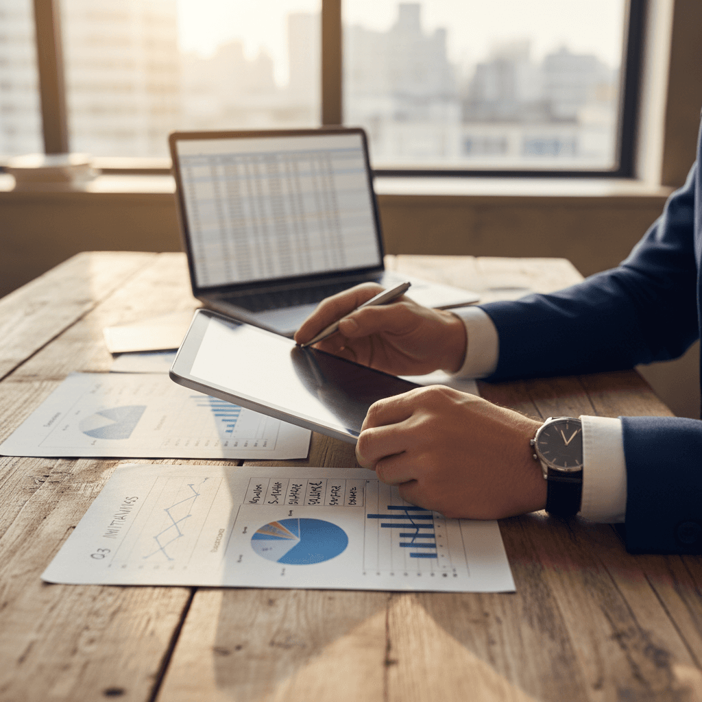 Credit card rewards consultant working with client on strategy