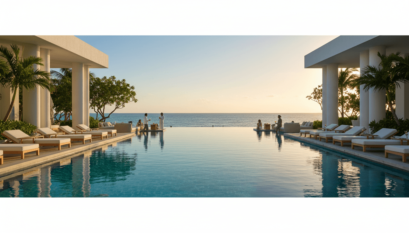 Luxury travel destination showing the reward outcome